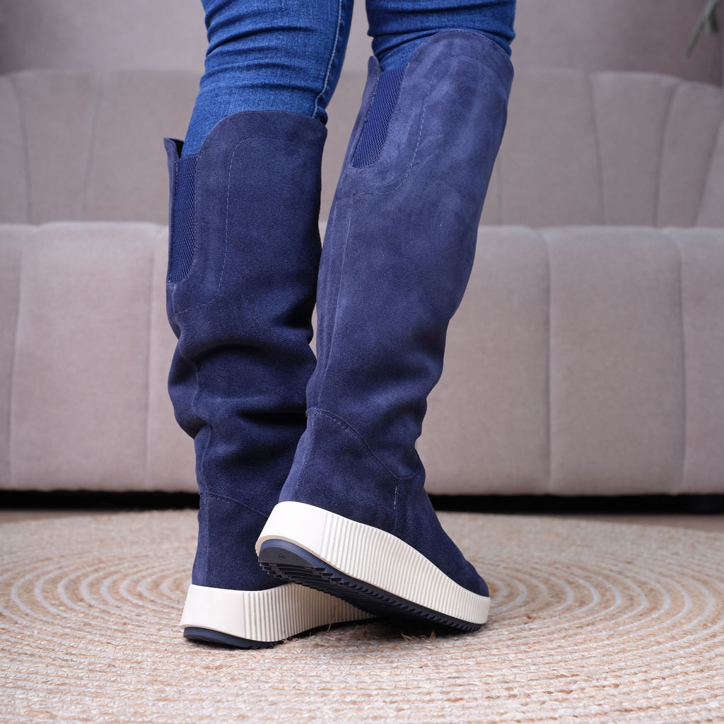 Дизайнерски ботуши - Navy Grace-580-35-