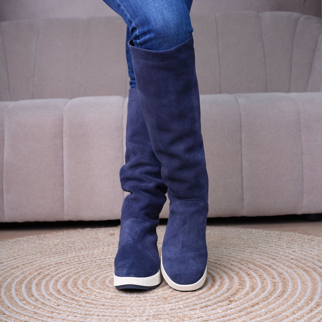 Дизайнерски ботуши - Navy Grace-580-35-