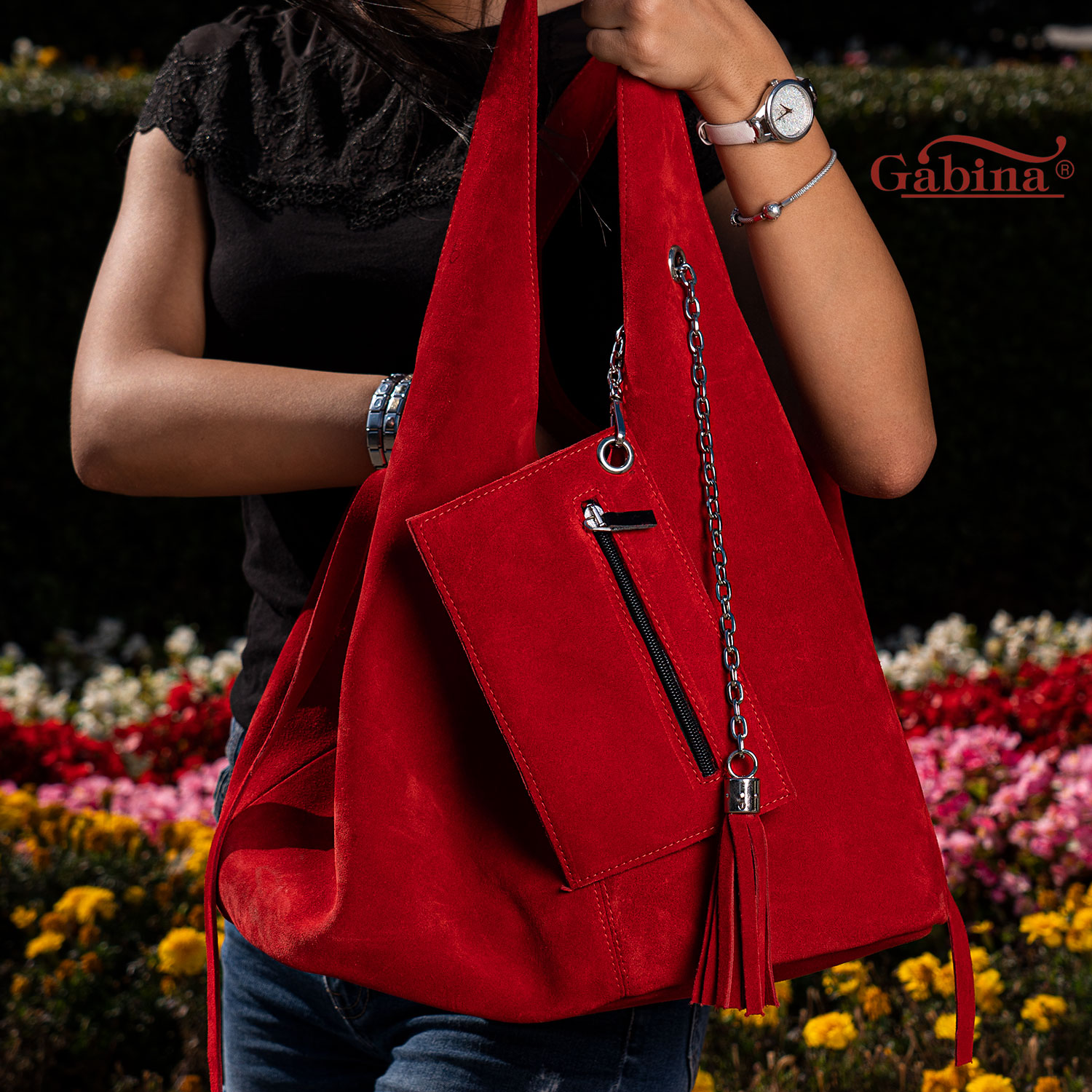 Дизайнерска чанта - Lovely red - 5004-5 - 