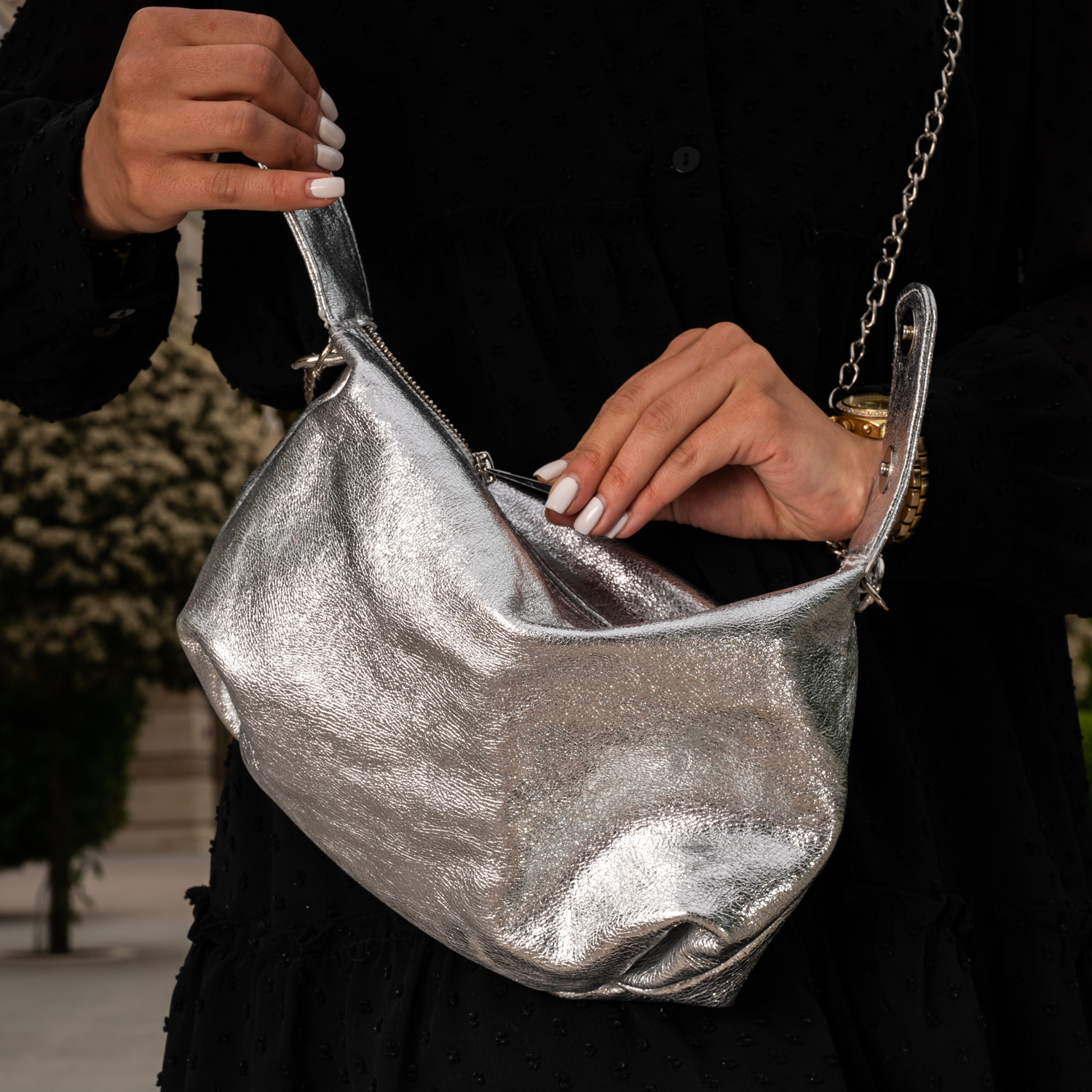 Дизайнерска чанта - Silver icon - 5043-1 - 
