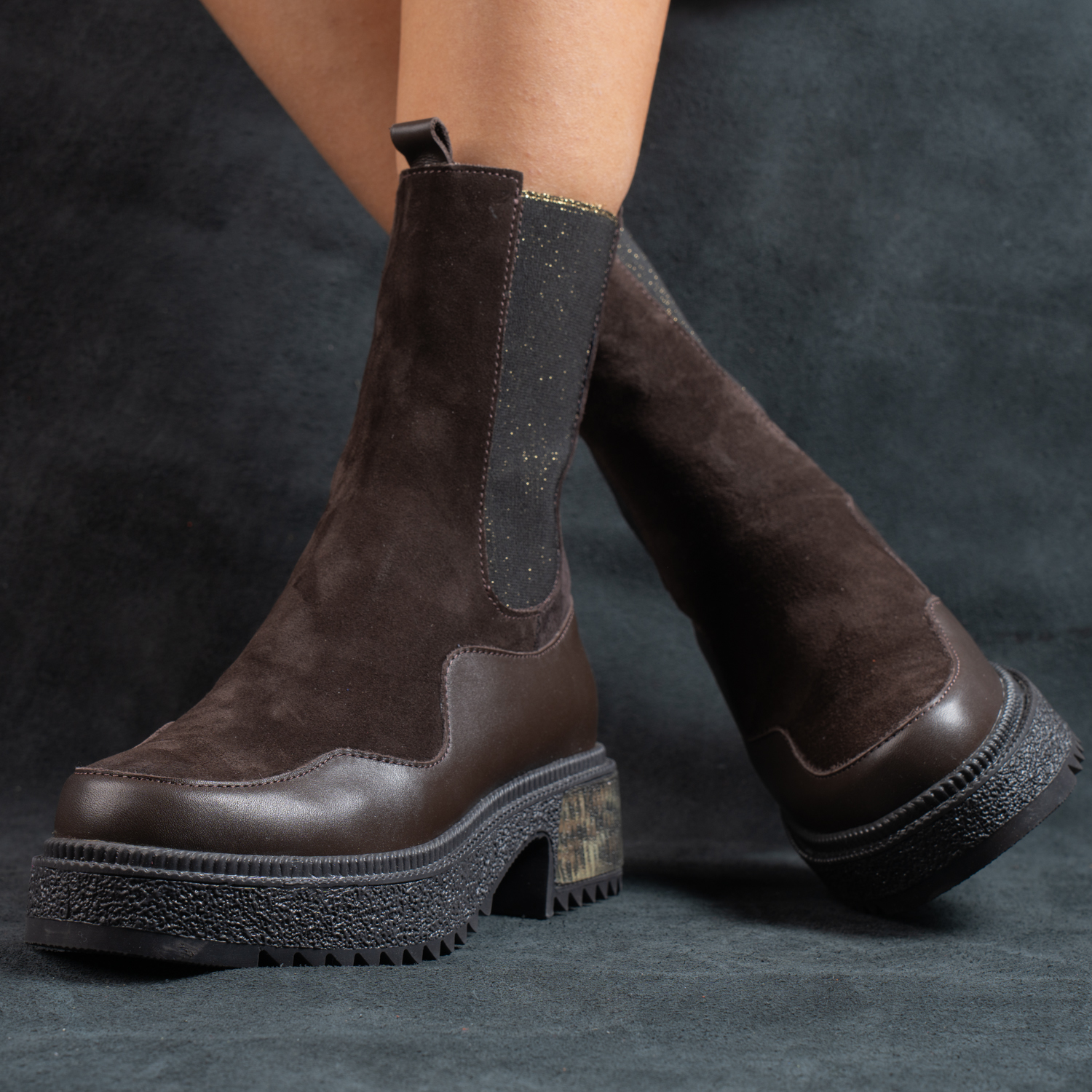Дизайнерски боти  - Winter Brown Beauty - 1160-9 - 